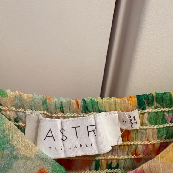 ASTR Midsummer Midi Dress yellow floral tiered sundress - Small - Picture 7 of 10